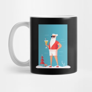 Funny Santa Tropical Christmas Mug